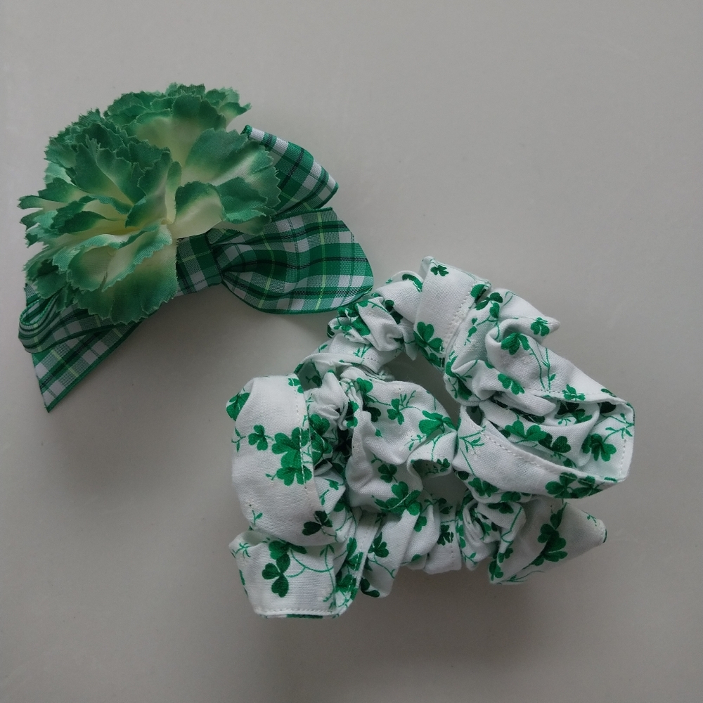 Shamrock and Plaid Hair Accessories Set